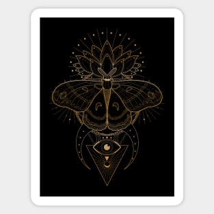 Cecropia Moth | Sacred Geometry Sticker